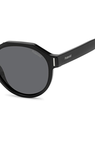 Polaroid Ochelari de soare pentru femei Polaroid PLD 6207/S 807/M9, negri, rotunzi, 52 mm