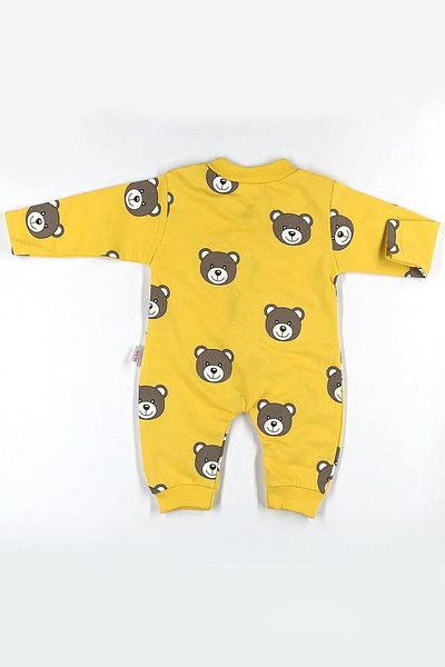 Çocuksan Baby&Kids Wear Teddy Bear Patterned Unisex Baby Jumpsuit - with Booties and Snaps