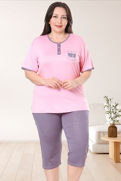 Bella Linda Large Size Viscose Bermuda Women's Pajama Set