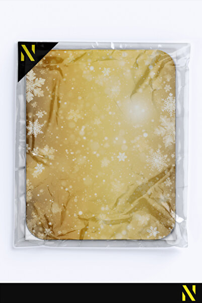 nilizma Ергономична подложка за мишка с мотив жълти снежинки - 22 cm X 18 cm - подложка за мишка с неплъзгаща се основа