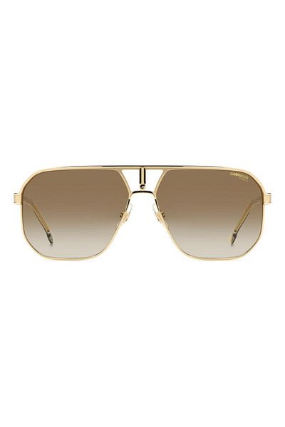 Carrera Ochelari de soare bărbătești Carrera CA1062/S J5G/86, aurii, aviator, 62 mm