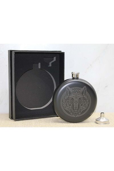 samur parti parti aksesuar & kostüm Wolf Motif Funnel Flask Set
