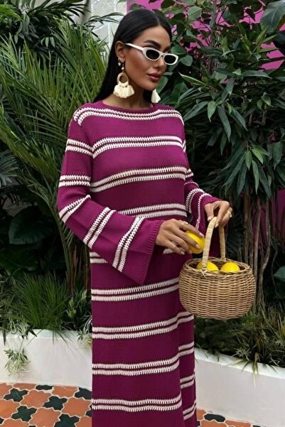 Lijuri Rochie tricotată cu mânecă spaniolă cu spate decoltat 2848