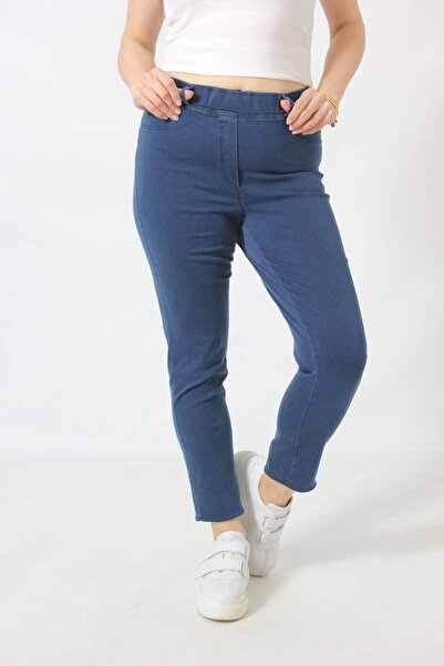 Moda Berray P-105 GİZLİ CEP DETAYLI TOPARLAYICI PUNTOROMA LACİVERT TAYT