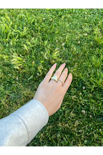 Glowy&Co. Delta Gold Color Tarnish Steel Ring