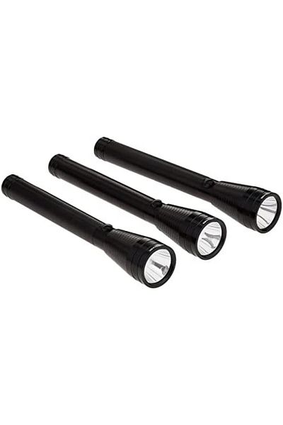 Olsenmark Rechargeable Led Torch Set – 3-pack, 5w Cree, 2000m Range, Aircraft Aluminum, Waterproof