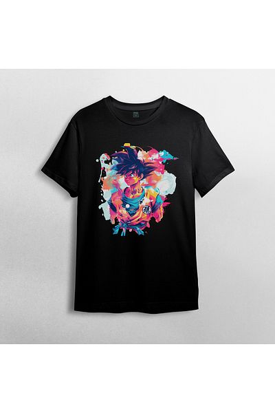 Pixxa Dragon Ball Unisex 100% Cotton Crew Neck T-Shirt Model 6