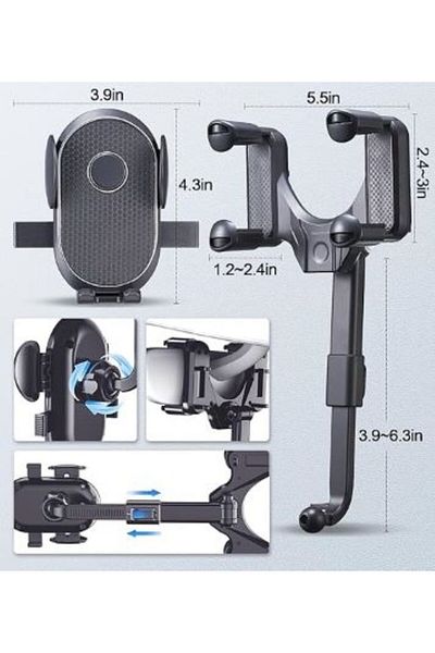 OEM Universal 360 Degree Rearview Mirror Holder for Mobile Phone