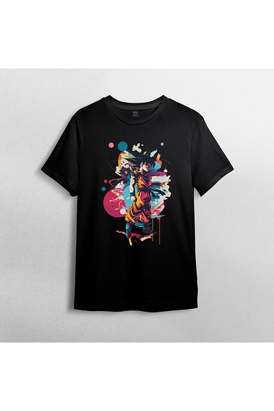 Pixxa Dragon Ball Unisex 100% Cotton Crew Neck T-Shirt Model 7