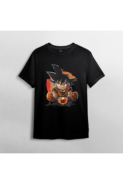 Pixxa Dragon Ball Unisex 100% Cotton Crew Neck T-Shirt Model 1