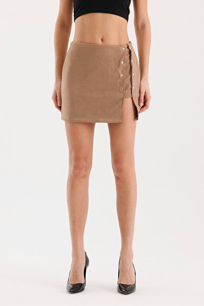 Ceylen Süet Mini Şort Etek