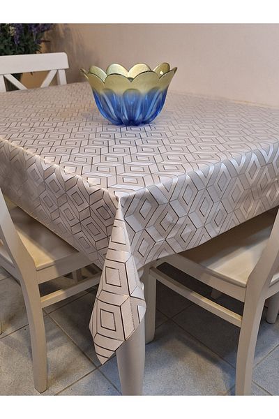 Başak Ev Tekstili FEASTĂ DE MASĂ SILVER SHINY ȘTERGĂBILĂ - PRELATĂ PVC FIBRĂ