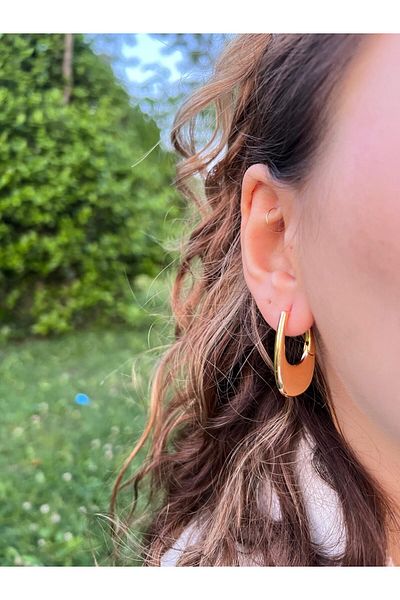 Glowy&Co. Nova Gold Color Tarnish Steel Earrings