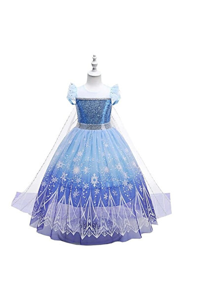 EvrikaUnity Rochie Elsa Frozen 2 pentru Copii, Regina Ghetii, 6-7 ani, 140 cm...