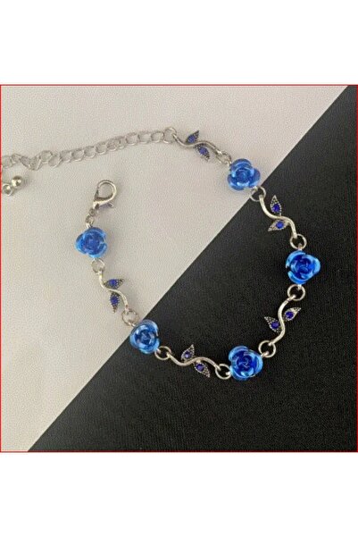 modares Rose Gold Plated Crystal Stone Necklace Earrings Bracelet Set Gift Set Gift for Lover Rose Flower Roses