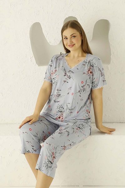 ALİMER Set pijama bermudă supradimensionată albastră 2704bb