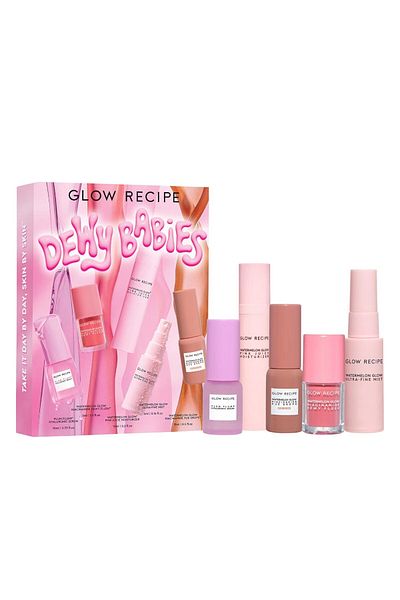GLOW RECIPE Dewy Babies Travel Skincare Set – 5-Piece Mini Essentials for Hydrated, Glowing Skin