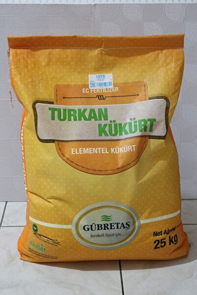GÜBRETAŞ Yüksek Ph Düşürücü Kükürt Turkan Kükürt - 25 Kg