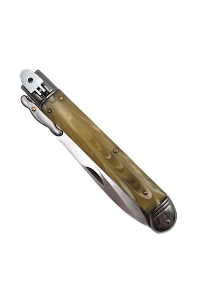 Depox Stiletto Automatic Knife, Italian Marble, 27 Cm, Brown