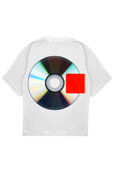 SVART WEAR تي شيرت مطبوع من YEEZUS مقاس كبير