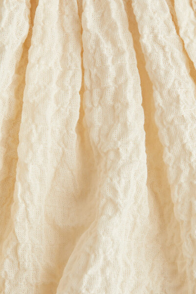 H&M Gofre Etekli ve Body'li Elbise