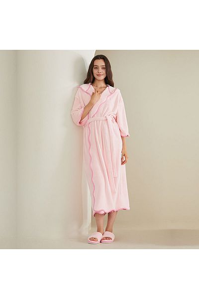 REEFI Revi Waves Pink Bath Robe