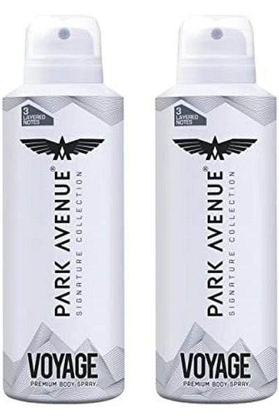 Park Avenue Deo for Men, Voyage Signature, 100 grams (Pack of Two), Amber