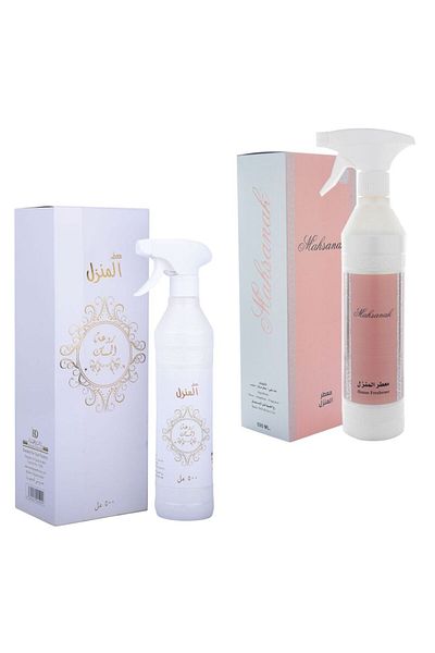 Banafa Rawaa Al Musk Home Fragrance with Mohsenak Home Fragrance 500ml x2