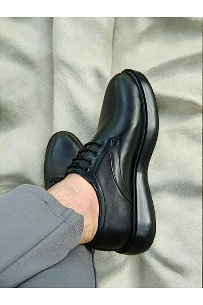 Roadbox Ronx Lace-Up, Artificial Leather, Black Men's Shoes High Sole - Stylish and Comfortable Daily Classic Model