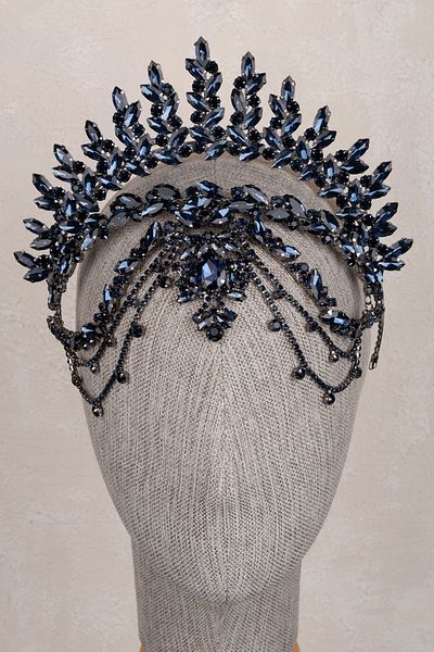 Hayalperest boncuk Elenora Laci Toned Dangle Bridal Crown Engagement Henna Night Crown