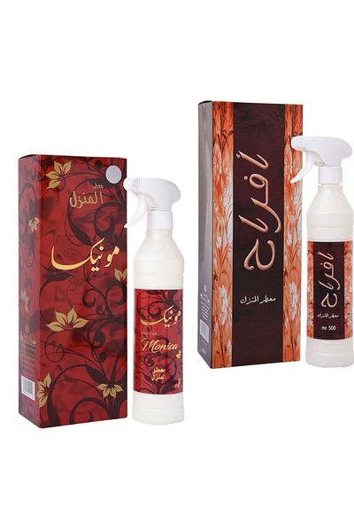 Banafa Monica Home Fragrance with Afrah Home Fragrance 500ml x 2