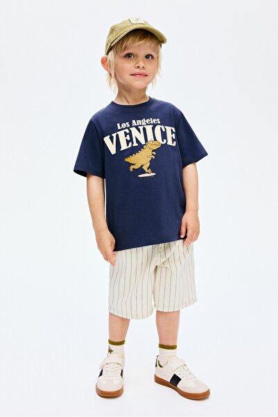 H&M Kot Şort Loose Fit