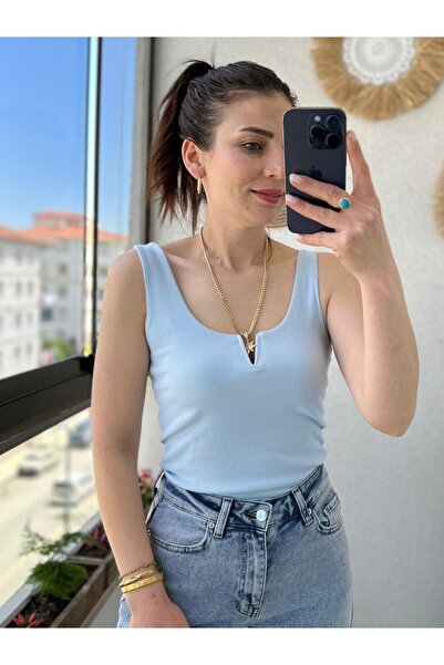 TUNAM BUTİK Iron Front V Detail Trophy Tank Top