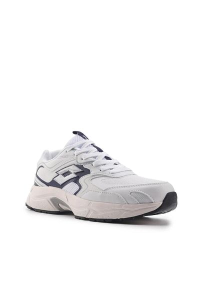 Lotto Casual Lace-Up Running Shoes Men's Sneaker White-Navy Blue