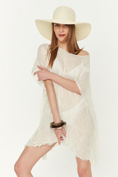MARBERRY Ecru Women's Pareo Beach Dress
