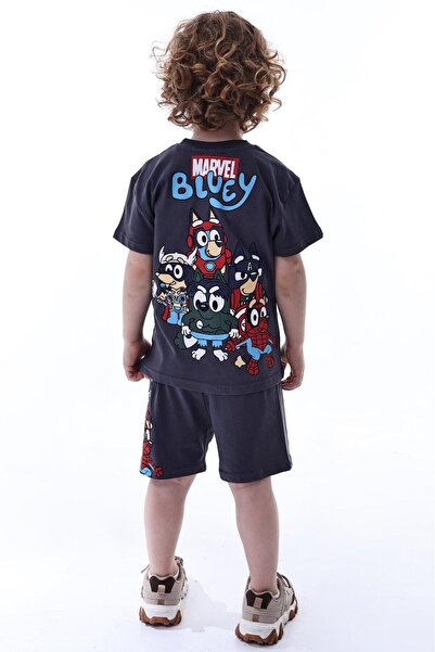 Arya Nisa Kids Boy's 100% Cotton Printed Bottom-Top Figured Shorts-T-Shirt Set