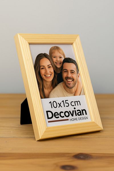 DecovianHomeDesign Natural Wood Modern Standing Single 10X15 Photo Frame |   Colorful Desktop Frame |   Blank Unpictured