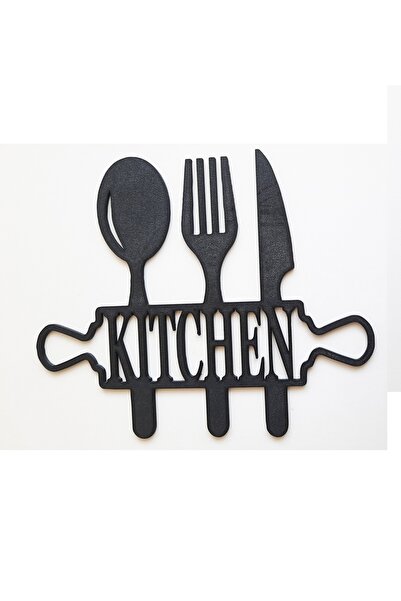 Kitchen Written Plastic Kitchen Ornament Adhesive Wall Accessory ( 24cm X 19cm)