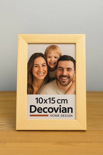 DecovianHomeDesign Natural Wood Modern Standing Single 10X15 Photo Frame |   Colorful Desktop Frame |   Blank Unpictured
