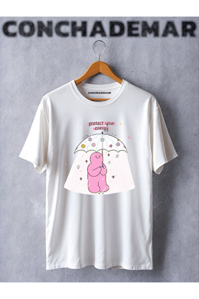 Vordevia Zaštitite svoju energiju Motivacija Štampano Oversize kroj T-shirt