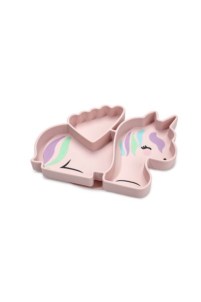 Melii SILICONE COMPARTMENT PLATE WITH SUCTION CUP, MELS, UNICORN