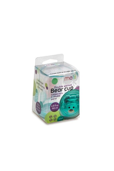 Melii CHILDREN'S GLASS INTERIOR DESIGN BEAR, 145 ML, MELII, BLUE