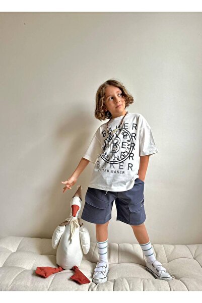 lesa kids wear طقم علوي سفلي للرجال من القطن الممشط المطبوع من بيكر
