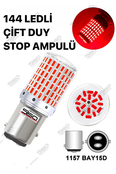 SİSA SENİSTESENAL P21/5w 144 LED Çift Duy 1157 BAY15D KIRMIZI Stop Ampulü