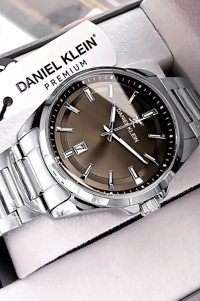 Daniel Klein Premium Gift Men's Wristwatch Waterproof Silver Color Steel Band Gift Bracelet Dke2128C1