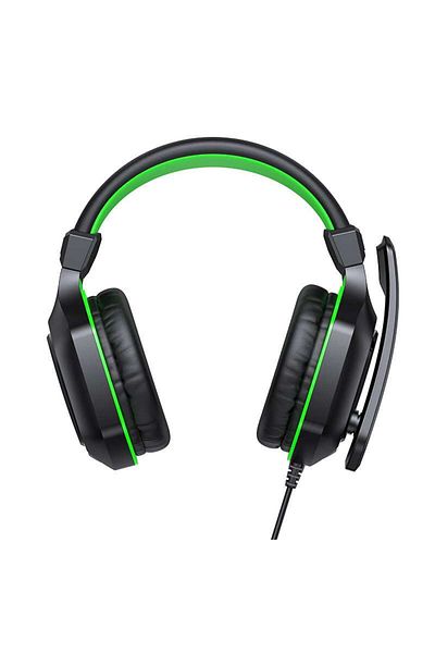 Joyroom JR-HG1 Wired Control Gaming Headphone with Microphone - Black/Green
