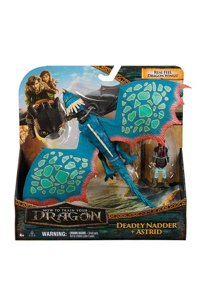 Toys HOW TO TRAIN YOUR DRAGON DEADLY NADER DRAGON SET AND VIKING ASTRID FIGURE