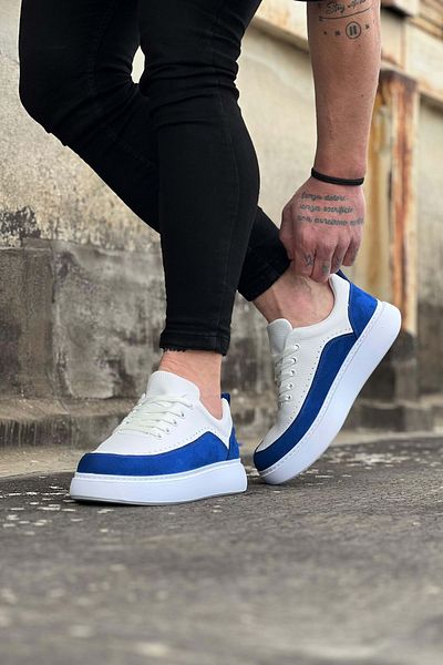 K&A White Sax Orthopedic Sole Men's Casual Shoes