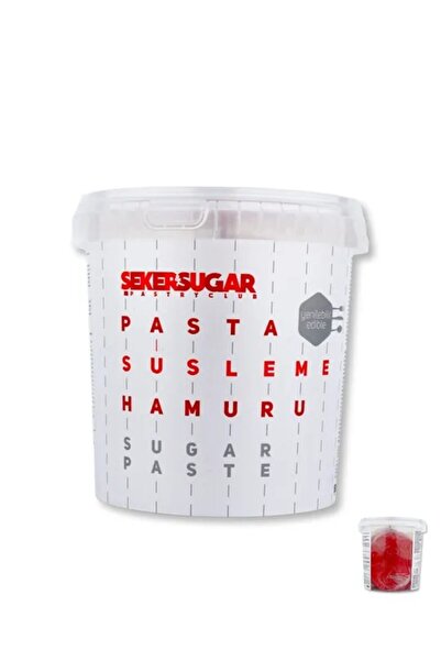 ŞEKER & SUGAR Şekersugar Şeker Hamuru Kırmızı 1 Kg – Pasta Kaplama ve Dekorat...