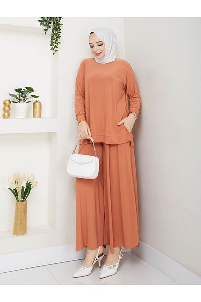 MODAMÜNASİP New Season Very Comfortable Stylish Trousers Loose Cut Set